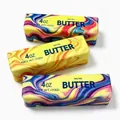 Colorful marbled butter stick squishy toys for stress relief, set of three - Marble Pattern Butter Stick / Triple Color Swirl