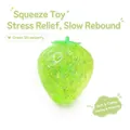 Cute green strawberry squishy stress relief toy featuring soft slow rebound material - Green Strawberry