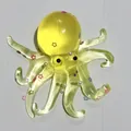 Jouet pieuvre squishy jaune translucide avec étoiles pour le soulagement du stress - Motif Poulpe / Jaune Transparent