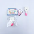 Cute pink squishy spoon toy pendant with bell charm for stress relief - Soup Spoon