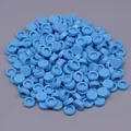 Lot de petites pièces de briques en plastique bleu rondes pour jouets et bricolage DIY. - Pack de 50g / Bleu