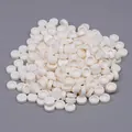 Grote set witte ronde plastic bouwsteenelementen voor doe-het-zelf handgemaakt speelgoed - 50g Verpakking / Puur wit