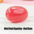 Mini jouet à presser en forme de datte rouge pour soulager le stress et le jeu sensoriel - 1 Pièce / Datte rouge