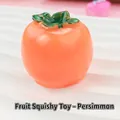 Mini jouet à presser en forme de persimmon pour soulager le stress, finition orange vif - 1 Pièce / Kaki