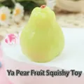 Petit jouet squishy mignon en forme de poire pour soulager le stress en vert jaune - 1 Pièce / Poire