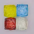 Vierfarbiges quadratisches Malzzucker Käse Squishy Spielzeug Set für Stressabbau und Spaß - Quadratischer Käse / Gelb