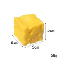 5cm cube cheese squeeze toy simulation slow rebound squishy stress reliever 58g - 5cm Cheese Block / Flour Filling