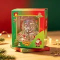Festive Christmas Santa Claus glitter squishy toy in decorative red and green gift packaging - Pink Santa Claus Squishy Toy (Boxed)