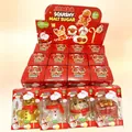 Giocattoli squishy di pan di zenzero e pupazzo di neve di Natale in scatole - Stili Natalizi Assortiti / 12 Pezzi/Scatola da Esposizione