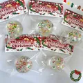Festlicher Weihnachts-Malzucker-Stressball mit glitzernden Pailletten im Set - Weihnachts-Süßigkeiten-Stil (Maltose) / 5cm - Kopfbeutel