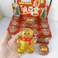 Giocattolo squishy omino di pan di zenzero di Natale con glitter dorati e sciarpa - Omino di pan di zenzero / Scatola regalo