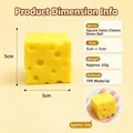 Antistress a forma di formaggio giallo quadrato, dimensione 5 cm - Stile Formaggio Quadrato / 5cm