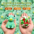 Simpatico squishy mucca Highland verde menta con imbottitura in blocchi antistress - Stile Mucca delle Highland - Verde
