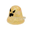 Primer plano del juguete antiestrés de fantasma naranja con purpurina dorada - Fantasma del Diablo / Naranja