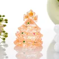 Jouet squishy sapin de Noël en TPR pêche translucide pour le stress avec paillettes - Noël arbre / Sapin de Noël Orange