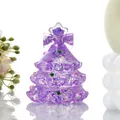 Jouet squishy sapin de Noël violet translucide avec paillettes et matériau TPR souple - Noël arbre / Sapin de Noël Violet