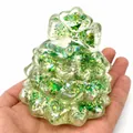 Jouet squishy sapin de Noël à paillettes vertes avec nœud pour soulager le stress - Noël arbre / Sapin de Noël à Paillettes Vertes