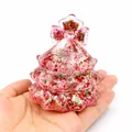 Jouet anti-stress sapin de Noël en TPR rose pailleté transparent variante SKU - Noël arbre / Sapin de Noël à Paillettes Rouges