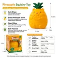 Schattige ananasbeer squishy stressverlichtend speelgoed met TPR en meelvulling 16,5cm - Ananas Beer / 1 Stuk / Geel