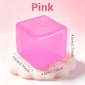 Δημιουργικό ροζ κύβο squishy παιχνίδι με εφέ αργής επαναφοράς για ανακούφιση από το άγχος - Στυλ Μονόχρωμου Παγοκύβου / 4.50cm / Ροζ