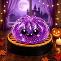 Schattig paars glitter Halloween spook squishy speeltje voor kinderen stressverlichting - Paars Glitter Duivelspakket met Stomer / 6.50cm / Paars