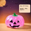 Ροζ γκλίτερ κολοκύθα Halloween παιχνίδι πίεσης κατά του στρες αργής αναπήδησης - Squishy Κολοκύθα / 8.5cm / έντονο ροζ