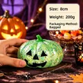 Groene glitter Halloween pompoen squeeze toy, 8cm, langzaam herstellend stressspeelgoed. - Pompoen Squishy / 8.5cm / Groen