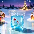 Δημιουργικό μπλε παιχνίδι squishy παγάκι με χιονάνθρωπο σε χριστουγεννιάτικη σκηνή - Στυλ Παγοκύβου Φλιτζάνι Χιονάνθρωπος (4.5cm) / Μπλε