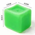 Grünes durchscheinendes quadratisches Squishy-Spielzeug zum Stressabbau, 4,5 cm - 4.50cm / Mattierter Eiswürfel / 104g Packung / Grün