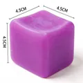 Violetter Würfel Squishy-Spielzeug zum Stressabbau, 4,5 cm Maße für sensorisches Spiel - 4.50cm / Mattierter Eiswürfel / 104g Packung / Lila