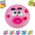 Grote selectie van grappige dog face swap squishy stressballen in diverse vrolijke kleuren - Hondengezicht Wisselen (T33) / Roze