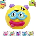 Kleurrijke hondengezicht squishy stressballen met verschillende grappige uitdrukkingen en verpakking - Hondengezicht Wisselen (T33) / Geel