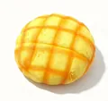 Jouet squishy pain melon réaliste à rebond lent pour soulager le stress et s'amuser - Petit Pain à l'Ananas (10cm) / 1 Pièce / Jaune