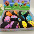 Balles rebondissantes colorées en mousse PU avec design alvéolé dans leur boîte - Lot de 12 / Balle Couleur Macaron Haut Rebond avec Dragonne