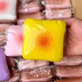 Bright yellow toast-shaped slow rebound PU squishy toy for effective stress relief - 10*10*4 / Yellow
