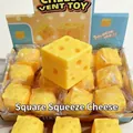 Juguete antiestrés de queso cuadrado amarillo para aliviar el estrés en empaque mayorista. - Estilo de Queso de Harina / 5cm / Amarillo