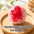 Red crushed ice handmade stress ball squeeze toy for anxiety relief and sensory play - 6cm / Strawberry Pink