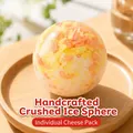 Handmade crushed ice squishy stress relief ball with cheese bits for decompression - 6cm / Cheese Yellow