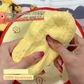 Juguete squishy de cacahuete de queso amarillo hecho a mano para aliviar estrés - Bloque de Cacahuete (Con Sonido) / Amarillo