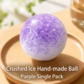 Purple handmade crushed ice squishy stress ball for sensory play and anxiety relief - 6cm / Grape Purple
