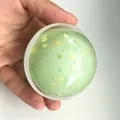 Light green crispy squishy stress relief ball with glitter inside for decompression - Crispy Ball / Glitter Pulp Green
