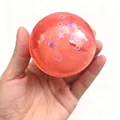 Soft pink translucent stress relief ball with glitter shapes for hand relaxation - Crispy Ball / Glitter Pulp Pink
