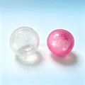 Crunchy stress relief pinch ball toy for anxiety relaxation, pink and clear colors - Gold Powder Crispy Squishy Ball / Pink