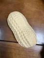 Creamy peanut shaped stress relief toy with realistic texture for slow rising sensory play - Peanut / 11cm