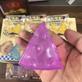 Paars doorschijnend kaasvormig squishy speelgoed voor stressverlichting en ontspanning - Driehoekige Kaas - Paars