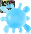 Ελαφρύ μπλε squishy παιχνίδι αντιστρες σε σχήμα ιού με συσκευασία λιανικής - Squishy ιός με μαλτόζη - Μπλε