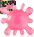 Ροζ μαλακό παιχνίδι squishy κατά του στρες σε σχήμα πιτσιλιάς σε πολύχρωμο κουτί - Squishy ιός με μαλτόζη - Ροζ