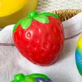 Realistic red strawberry-shaped squishy slow rebound stress relief toy in PU foam - Red Strawberry Squishy / 8cm Size / Red