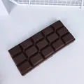 Dark brown chocolate bar shaped squishy toy for stress relief with slow rebound texture - Large Chocolate Bar