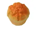 Close-up detail of a realistic PU slow rebound pineapple bread squishy toy - Cupcake